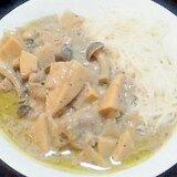 素麺で食べるグリーンカレー